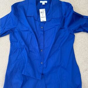 Brand new, crisp blue Charter Club blouse. Perfect for fall